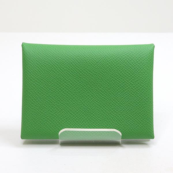 エルメス HERMES カルヴィ デュオ エプソン ヴェールユッカ B刻印(2023年製) カードケース ケース 未使用品