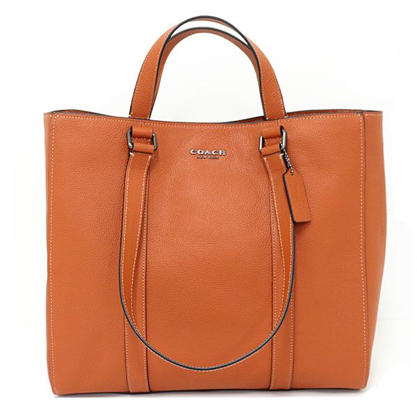 コーチ トートバッグ ハドソン 肩掛け A4可能 デカロゴ ブラウン
