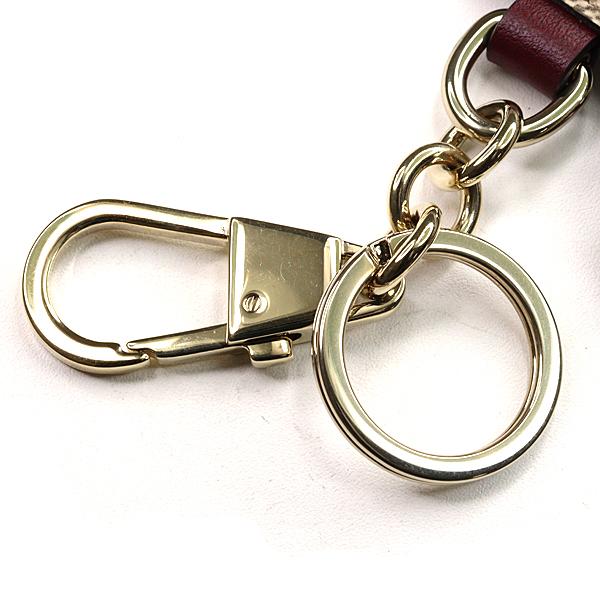 グッチ GUCCI ドッグ シェイプ バッグ チャーム キーホルダー 821812 ベージュ＆ダークブラウン グリーン GGパターン 【中古】Sランク_4