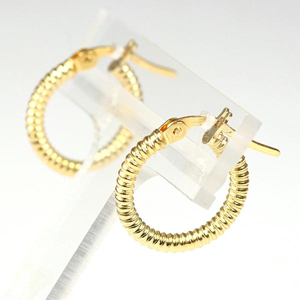 ウノアエレ UNOAERRE K18YG フープピアス 750YG イエローゴールド 中空 NJ 16781 未使用品の通販は