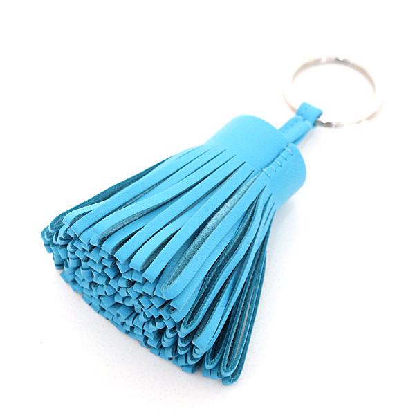 HERMES エルメス キーホルダー カルメン アニョーミロ ブルーアズテック W刻印 (2024年製) キーリング 未使用品