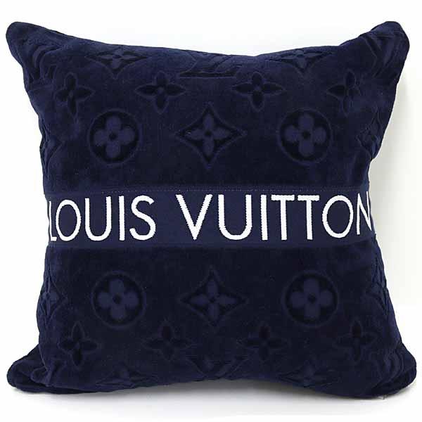 ルイ ヴィトン LOUIS VUITTON クッション･LV バケーション ジャガード織り モノグラム M78816 ブルーマリーヌ ネイビー 【中古】Sランク