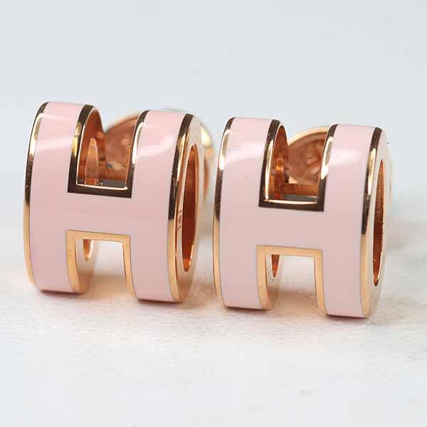 ◇エルメス◇ ミニポップ H ピアス 両耳用 RG ローズゴールド ブランド エルメス HERMES ピアス 《ミニ・ポップH》 ポップアッシュ ラッカー