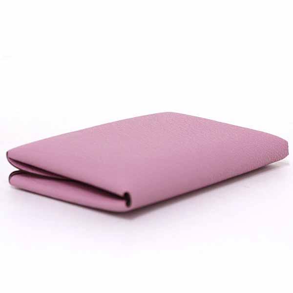 エルメス HERMES カルヴィ デュオ シェーブル ピンクパープル系 W刻印  