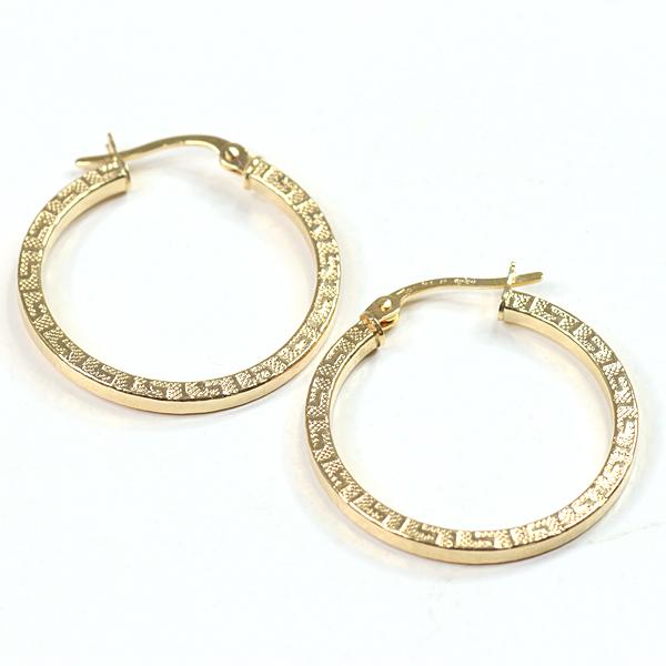 UNOAERRE ゴールド ツイストフープピアス 片耳のみ UNOAERRE ゴールド