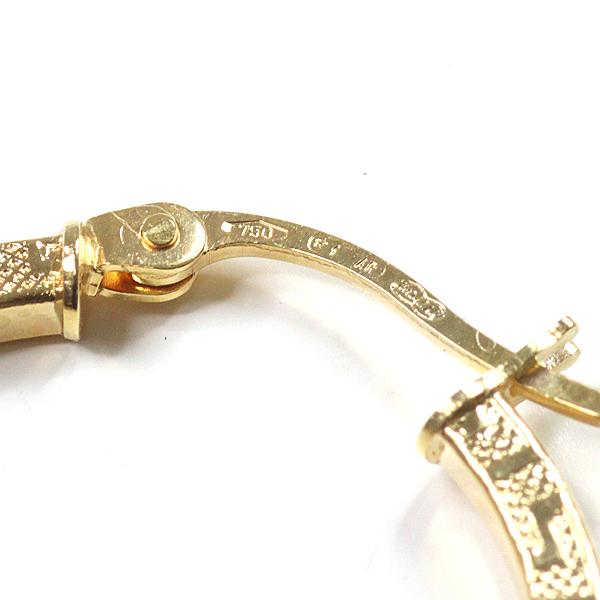 新品】750YG ピアス 新品】750YG フープ ピアス ウノアエレ UNOAERRE