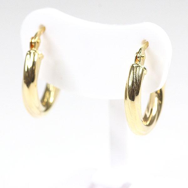 ウノアエレ UNOAERRE K18YG フープピアス 丸 小 750YG ロープ ツイスト ひねり 中空 NJ 未使用品の通販は