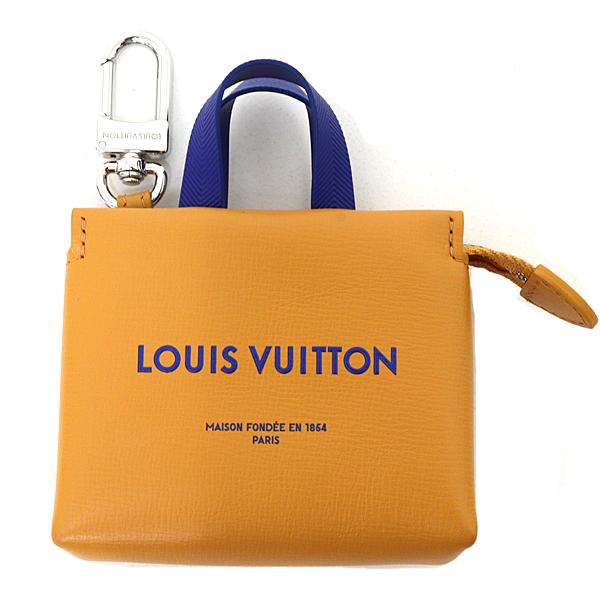 ルイ ヴィトン LOUIS VUITTON バッグチャーム･LV ミニ ショッパー キーホルダー レザー M02699 オレンジ 【中古】Sランク