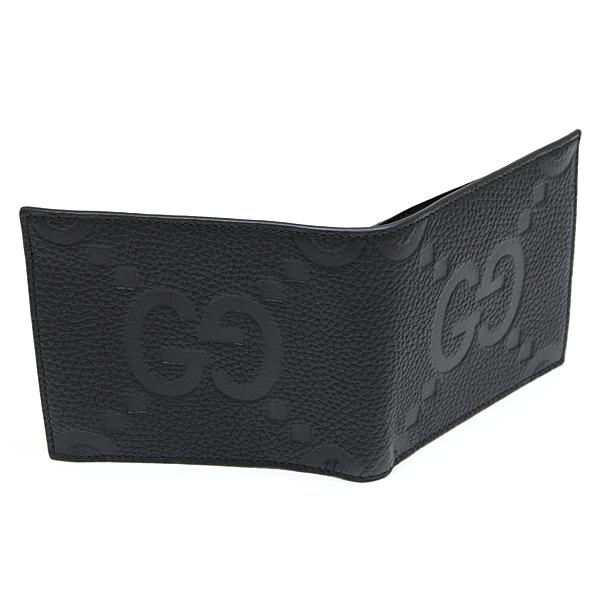 グッチ 二つ折り財布(小銭入れあり) ジャンボGG コインウォレット カーフ 黒 739479 AABY0 1000 グッチ 二つ折り財布(小銭入れあり) ジャンボGG コインウォレット