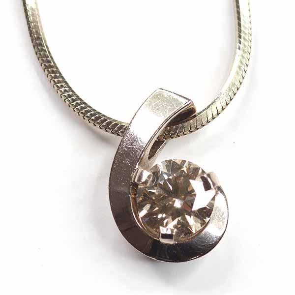 カシケイ Kashikey BROWN DIAMOND ブラウン ダイヤモンド ネックレス 0.30カラット K18 ピンクゴールド K18PG 【中古】Aランク