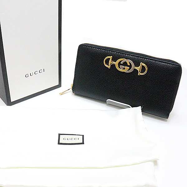 グッチ GUCCI ズゥミ ラウンドファスナー 長財布 570661 ブラック