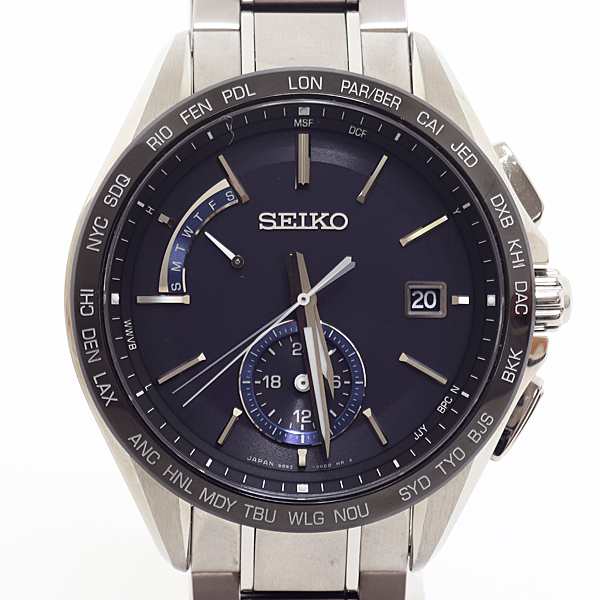 SEIKO セイコー メンズ腕時計 ブライツ SAGA235 黒文字盤 チタン デュアルタイム ソーラー電波時計 -商品レビュー