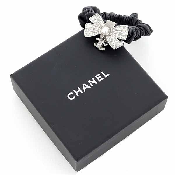 シャネル CHANEL シュシュ ヘアアクセサリー ココマーク リボン