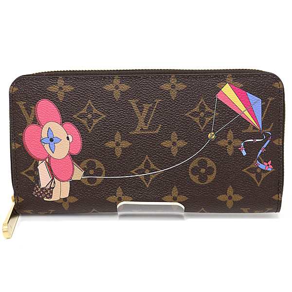 カーフレザー金具色LOUIS VUITTON ルイヴィトン 長財布 ジッピー ローズバレリーヌ