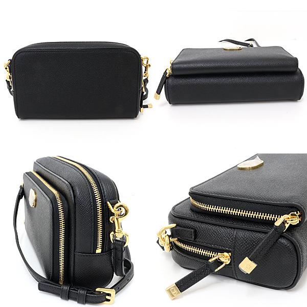 クリスチャンディオール Christian Dior カロ ダブルポーチ S7431UBAE ショルダーバッグ レザー ブラック レディース【中古】【Aランク】 ディオール Dior カロ ダブルポーチ S7431UBAE ブラック ゴールド金具