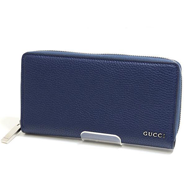 グッチ GUCCI 長財布 ロゴ ラウンドファスナー 771154 ネイビー