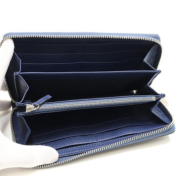 グッチ GUCCI 長財布 ロゴ ラウンドファスナー 771154 ネイビー