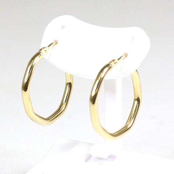 新品】750YG フープ ピアス 750YG/750WG フープ ピアス 750YG フープ  