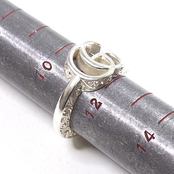 グッチ GUCCI ダブルG キーモチーフ リング スターリングシルバー Ag925 サイズ12(実寸11号) 【中古】_3