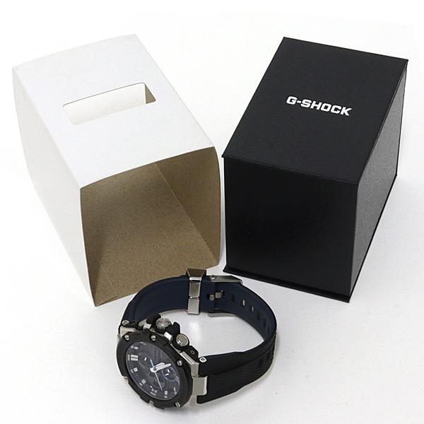 CASIO カシオ メンズ腕時計 Gショック G-STEEL GST-B100 タフソーラー 20気圧防水 ブラック ブルー 【中古】_1