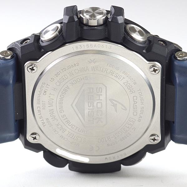 CASIO カシオ メンズ腕時計 Gショック G-STEEL GST-B100 タフソーラー 20気圧防水 ブラック ブルー 【中古】_2