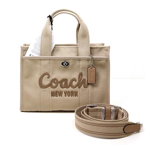 コーチ COACH カーゴトート26 2WAY トートバッグ ショルダーバッグ CP164 ダークナチュラル【中古】Aランク