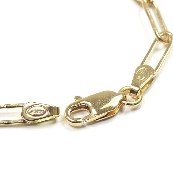 ウノアエレ UNOAERRE K18YG ペーパークリップチェーン ブレスレット