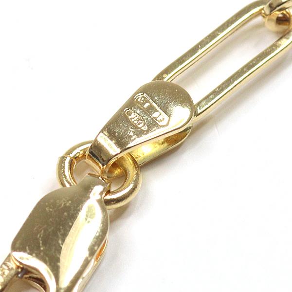 ウノアエレ UNOAERRE K18YG ペーパークリップチェーン ブレスレット