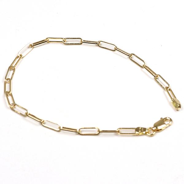 ウノアエレ UNOAERRE K18YG ペーパークリップチェーン ブレスレット