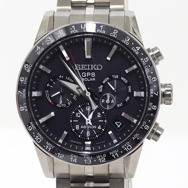 SEIKO セイコー メンズ腕時計 アストロン SBXC003 チタン ブラック文字盤 ソーラー電波【中古】