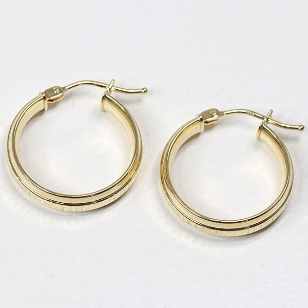 K18YG 18金 フープピアス 幅3mm 外径30mm イエローゴールド　片耳 TRIDEA JEWELRY 18金 フープ ピアス 幅3mm 外径20mm イエロー