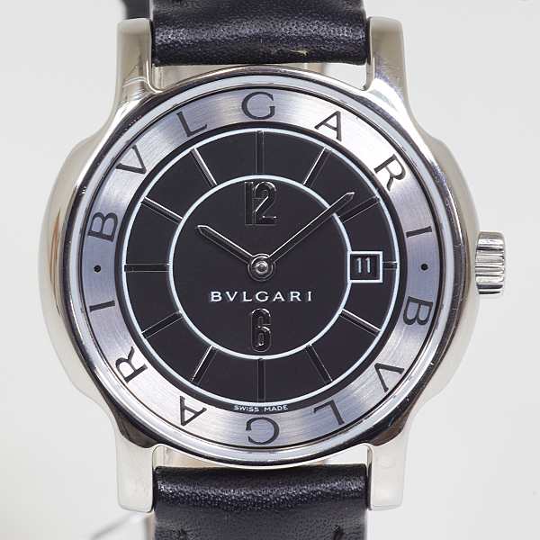 BVLGARI ブルガリ レディース腕時計 ソロテンポ ST29S ブラック文字盤 ...