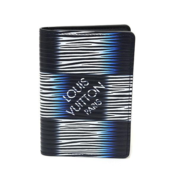 ルイヴィトン カードケース オーガナイザー・ドゥ ポッシュ ダミエ・ラッシュ ブルー エピ M82822 Sランク【中古】