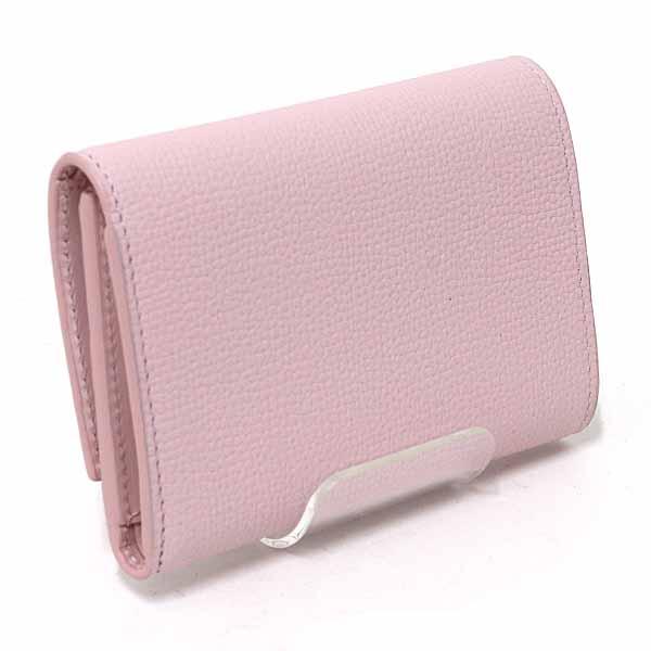 ロエベ LOEWE アナグラム バーティカル ウォレット スモール 三つ折り財布 ペブルグレインカーフ C821S33X12 ブロッサム 【中古】Sランク_2