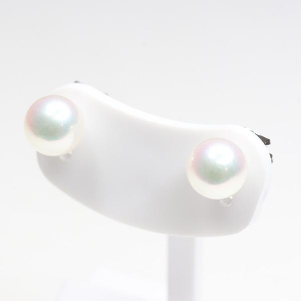 MIKIMOTO ミキモト パール ピアス K18WG アコヤ真珠(7.0mm) ホワイトゴールド 1粒パールピアス【中古】