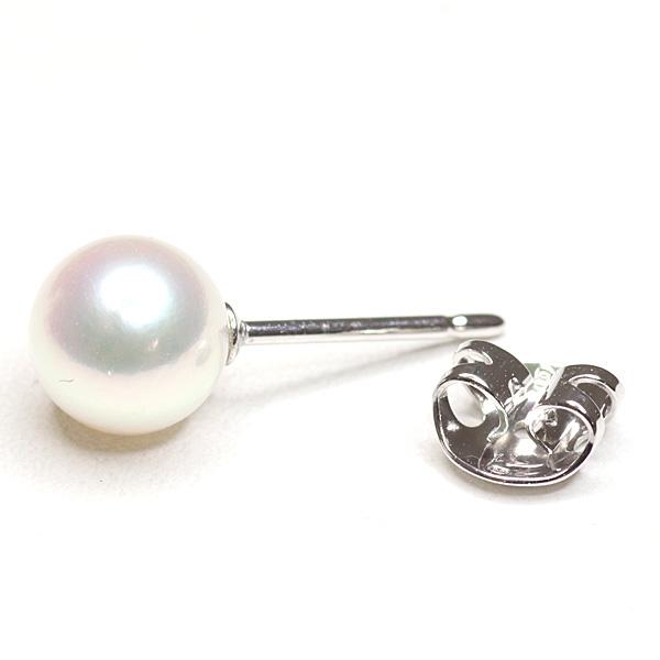 MIKIMOTO ミキモト パール ピアス K18WG アコヤ真珠(7.0mm) ホワイトゴールド 1粒パールピアス【中古】_2