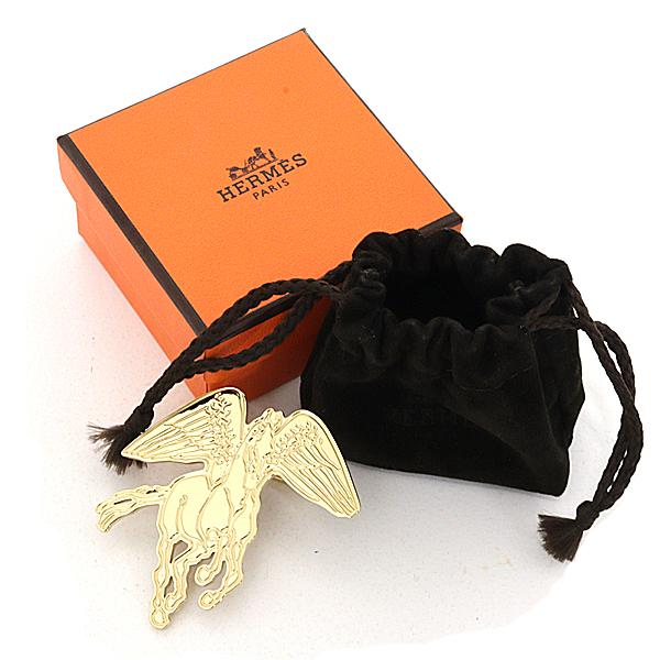 エルメス HERMES スカーフリング 《ぺガス・グラヴェ》 真鍮 パーマブラス H603872S 00 イエロー 【中古】Sランク_1