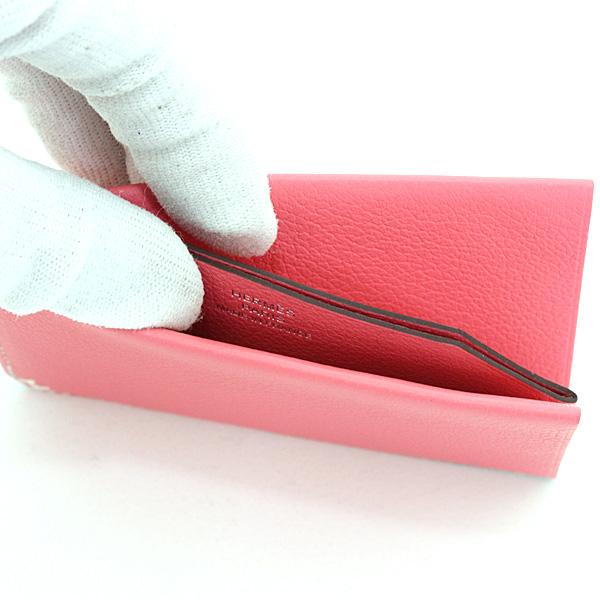 エルメス カードケース Hセリエ ヴォー エヴァーカラー ローズアザレ W刻印(2024年製) ステッチ Sランク【中古】_1
