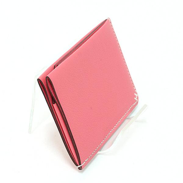 エルメス カードケース Hセリエ ヴォー エヴァーカラー ローズアザレ W刻印(2024年製) ステッチ Sランク【中古】_2
