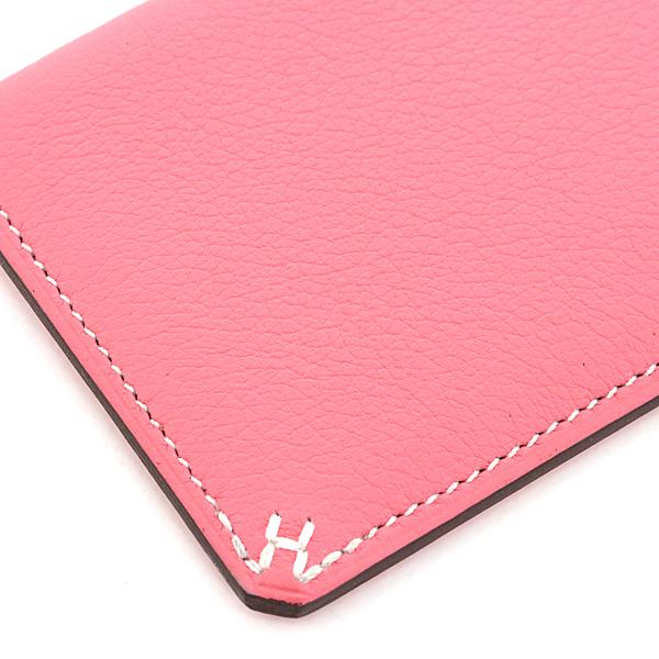 エルメス カードケース Hセリエ ヴォー エヴァーカラー ローズアザレ W刻印(2024年製) ステッチ Sランク【中古】_3