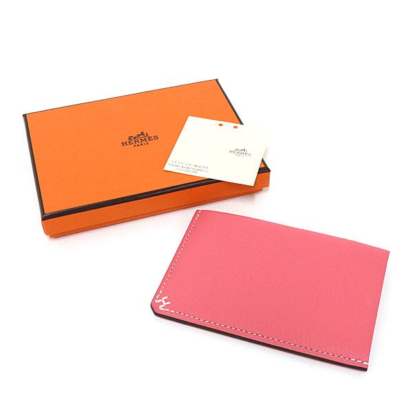 エルメス カードケース Hセリエ ヴォー エヴァーカラー ローズアザレ W刻印(2024年製) ステッチ Sランク【中古】_5