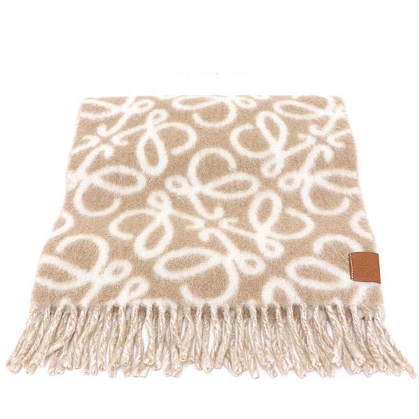 ロエベ アナグラム スカーフ アルパカ&ウールブレンド ベージュ