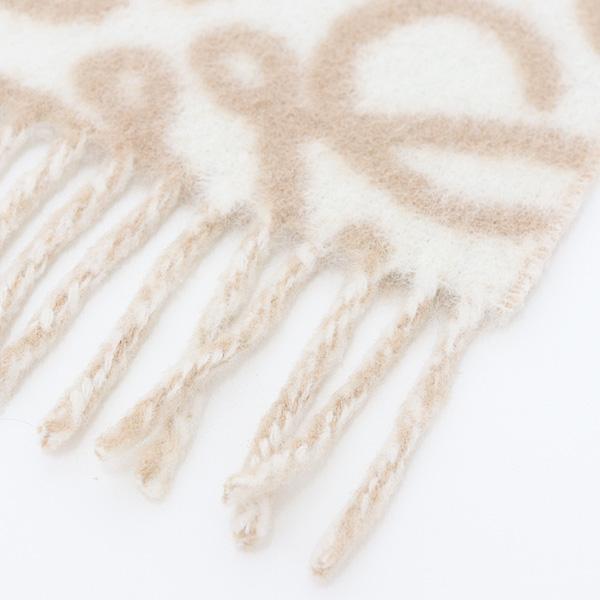 ロエベ アナグラム スカーフ アルパカ&ウールブレンド ベージュ