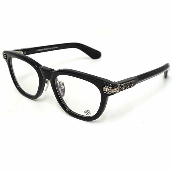 CHROME HEARTS クロムハーツ SMOKE SHOW-A スモークショー CHプラス ウェリントン アイウェア メガネ 眼鏡 ブラック 【中古】Aランク
