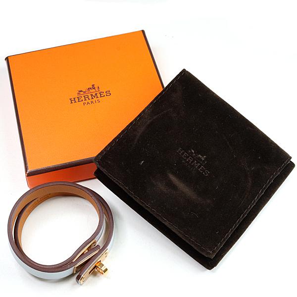 エルメス HERMES レザーブレスレット 《ミニ・ケリー》 ドゥブル