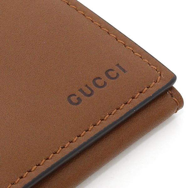 グッチ GUCCI 〔GGエンブレム〕GG エンブレム カードケース 名刺入れ ミニ財布 スムースレザー 818956 ブラウン 【中古】Sランク_5