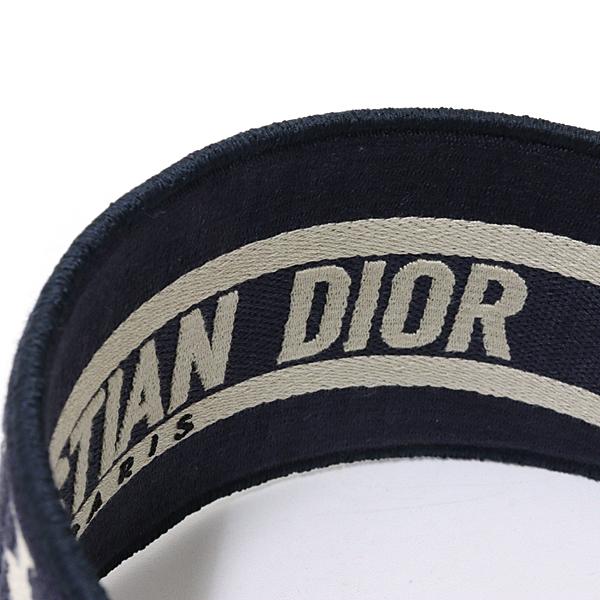 クリスチャン ディオール Christian Dior オブリーク カチューシャ ヘアバンド 12DOB986X135 ネイビー系 【中古】Sランク_5