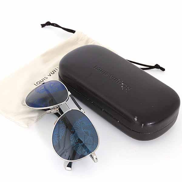 ルイ ヴィトン LOUIS VUITTON サングラス コンスピラシオン パイロット ダミエ・グラフィット ネメス Z2313 ブラック グレー 【中古】S_1