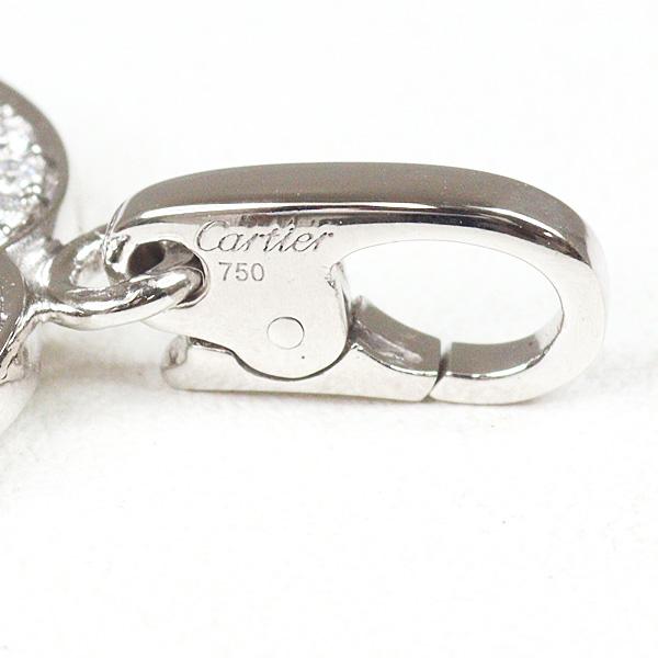 カルティエ Cartier 2C ハート ダイヤ ペンダントトップ 750WG K18WG 