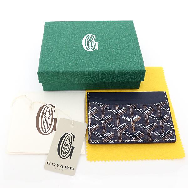 ゴヤール GOYARD サン・シュルピス カードケース カードホルダー 名刺入れ ゴヤールディンキャンバス ネイビーブルー 未使用品_1